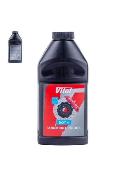 Рідина гальмівна "DOT-4" ТМ (тара: 0,4л; пе) Vitol (386228199)