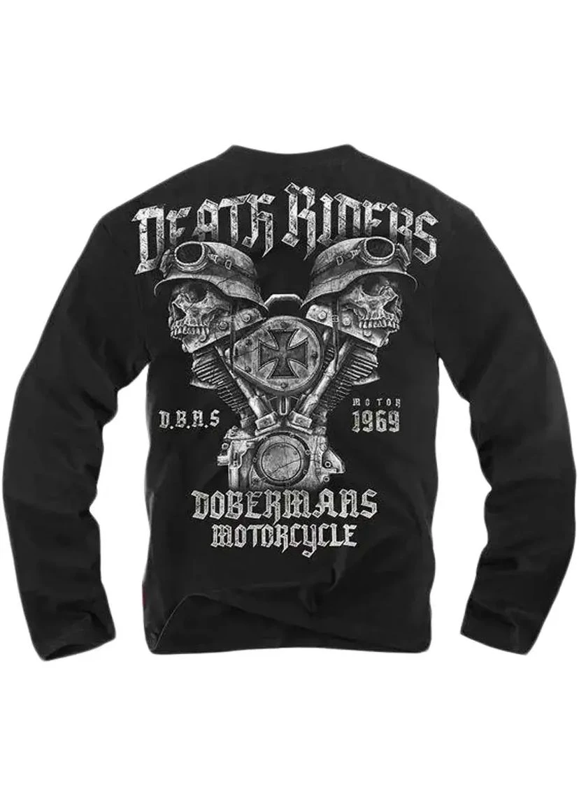 Черная лонгслив death rider ls117bk Dobermans Aggressive