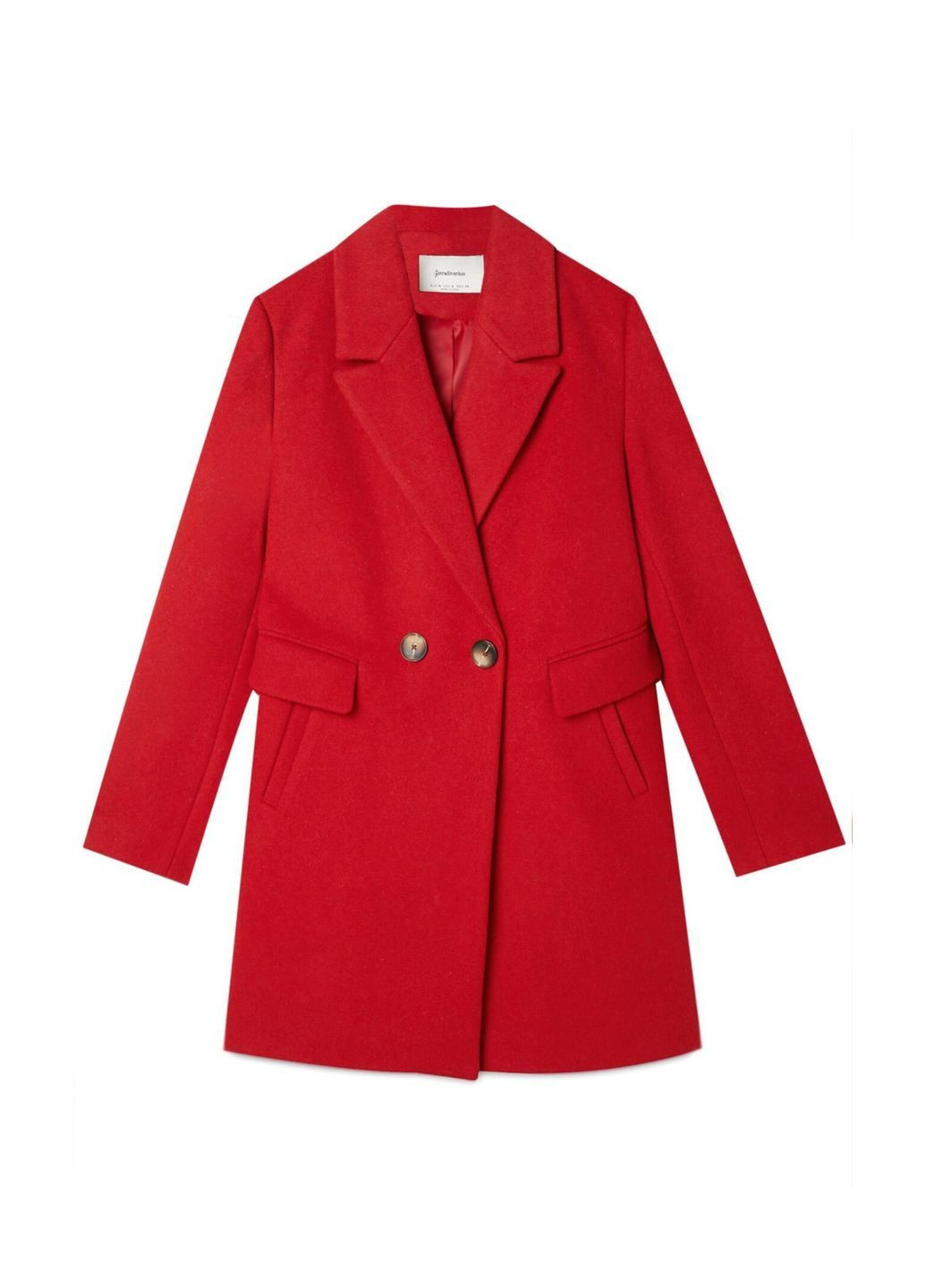 Красное Пальто демисезон,красный, Stradivarius