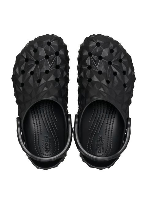 Черные кроксы geometric clog white 209563 Crocs