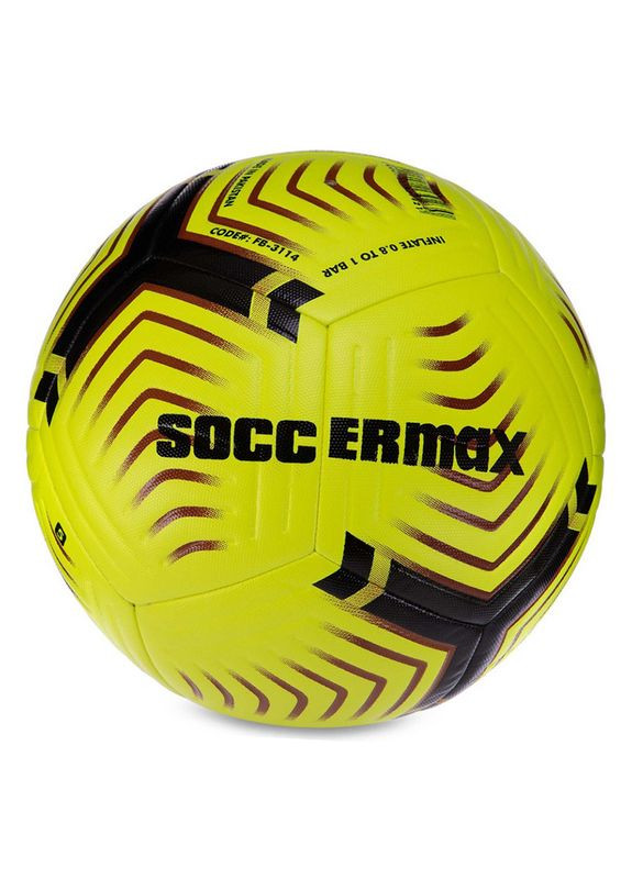 М'яч футбольний Hybrid Fifa FB-3114 Жовто-чорно-зелений, (57569002) Soccermax (326744592)