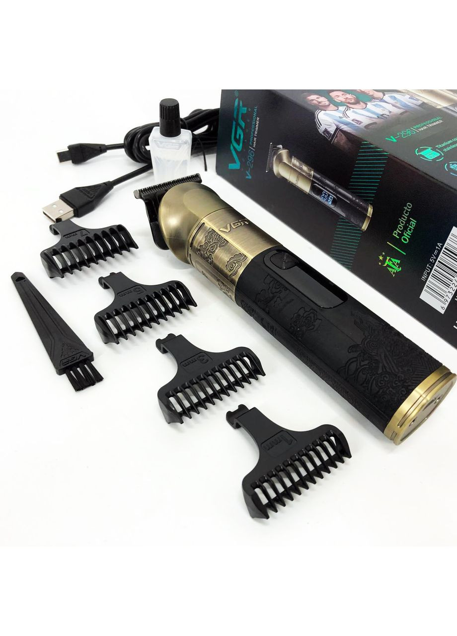 Тример V-296, Багатофункціональна машинка для стрижки бороди, Професійний тример для гоління VGR (372600818)