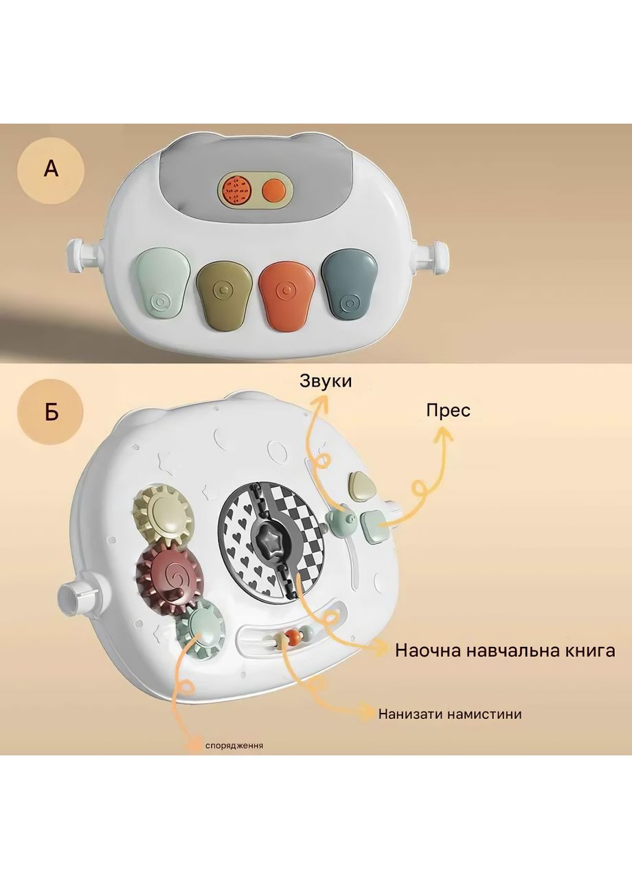 Каталка-ходунки детская музыкальная интерактивная развивающая с ковриком и подсветкой 80х56х44см Babyhit (360867015)