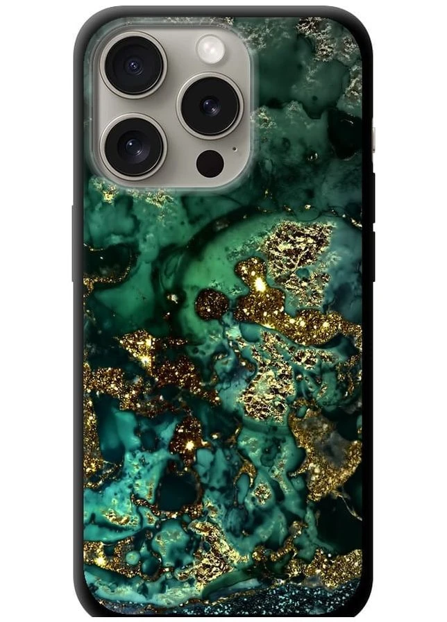TPU чехол 'Мрамор золото богатство' для Endorphone Apple iPhone 15 Pro (276320121)