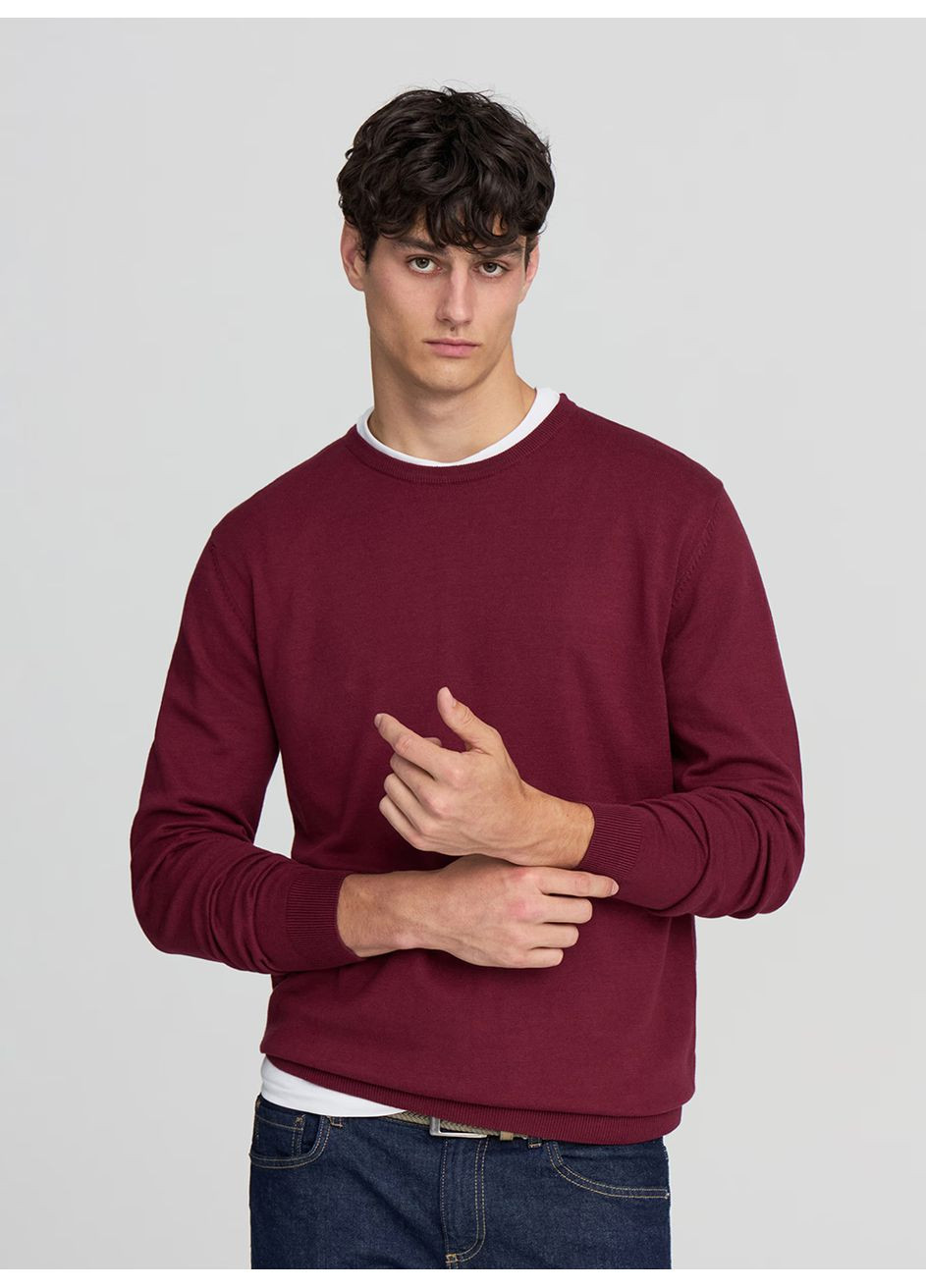 Бордовий демісезонний светр чол Terranova