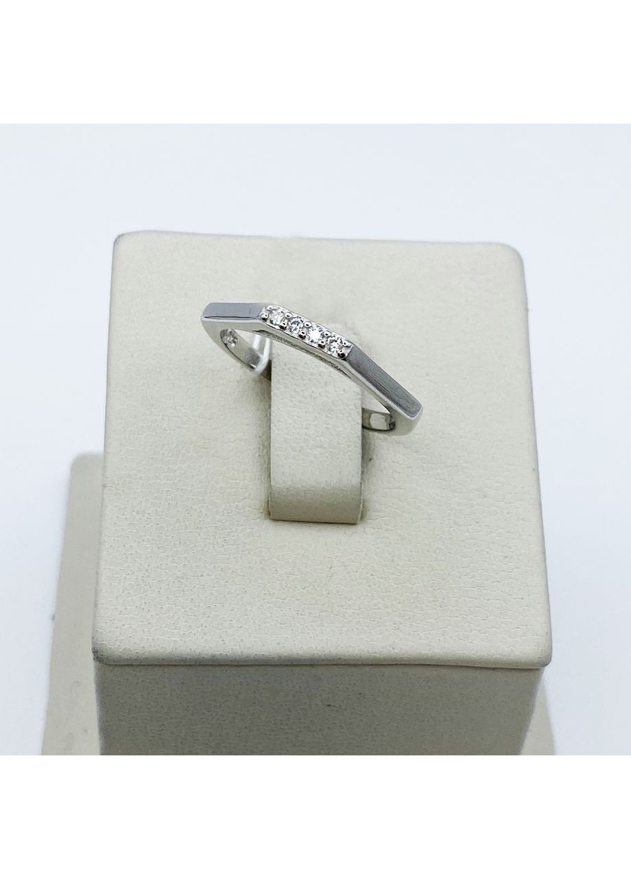 Каблучка срібна з кубічним цирконієм "Доріжка" 16,5 1,82 г No Brand (370142514)