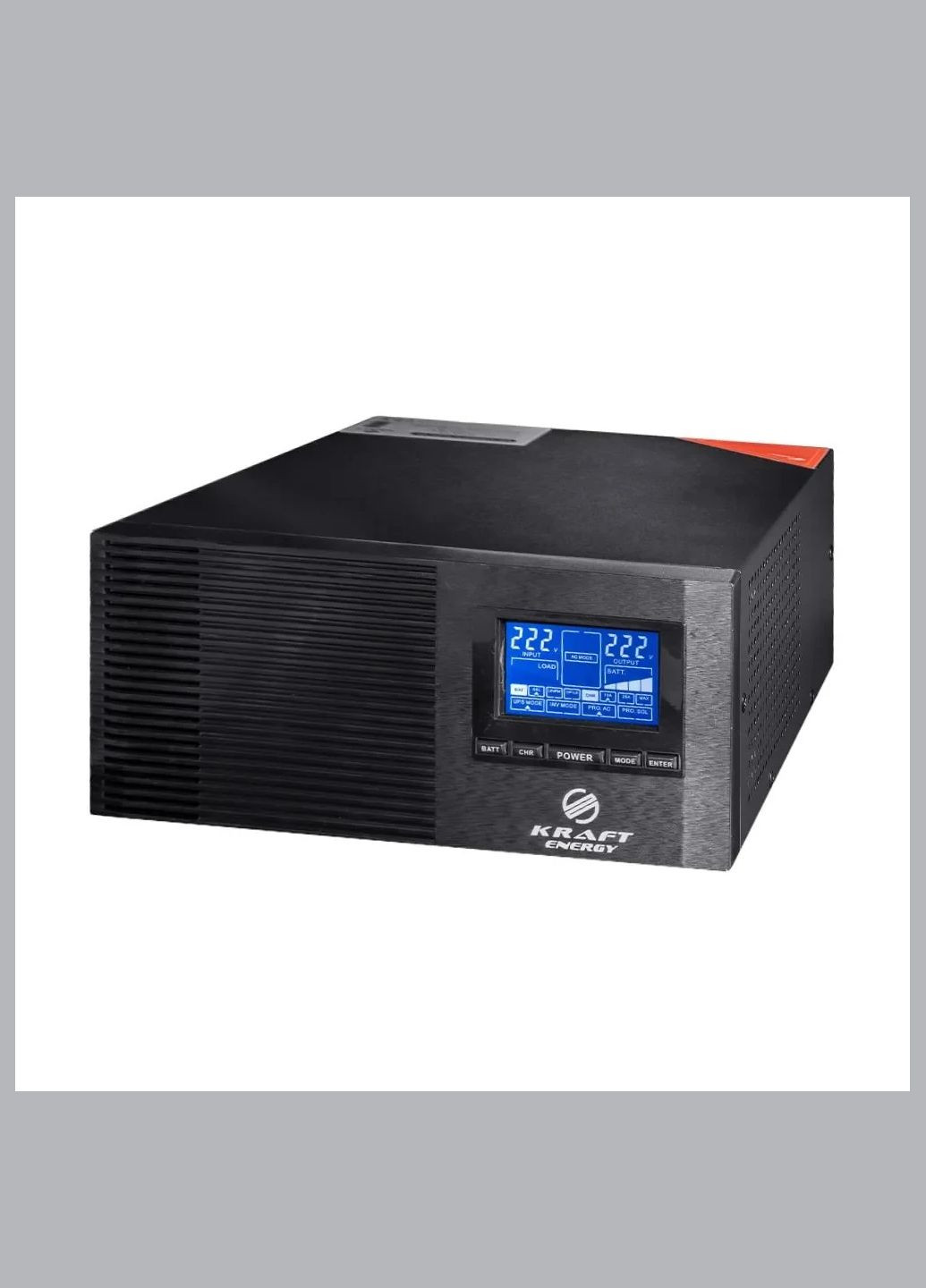 Комплект резервного живлення: інвертор з функцією ДБЖ 1 кВт KRF-AVR1200VA/1КW-12V + акумуляторна батарея 12В 100 А*год Kraft (314964155)