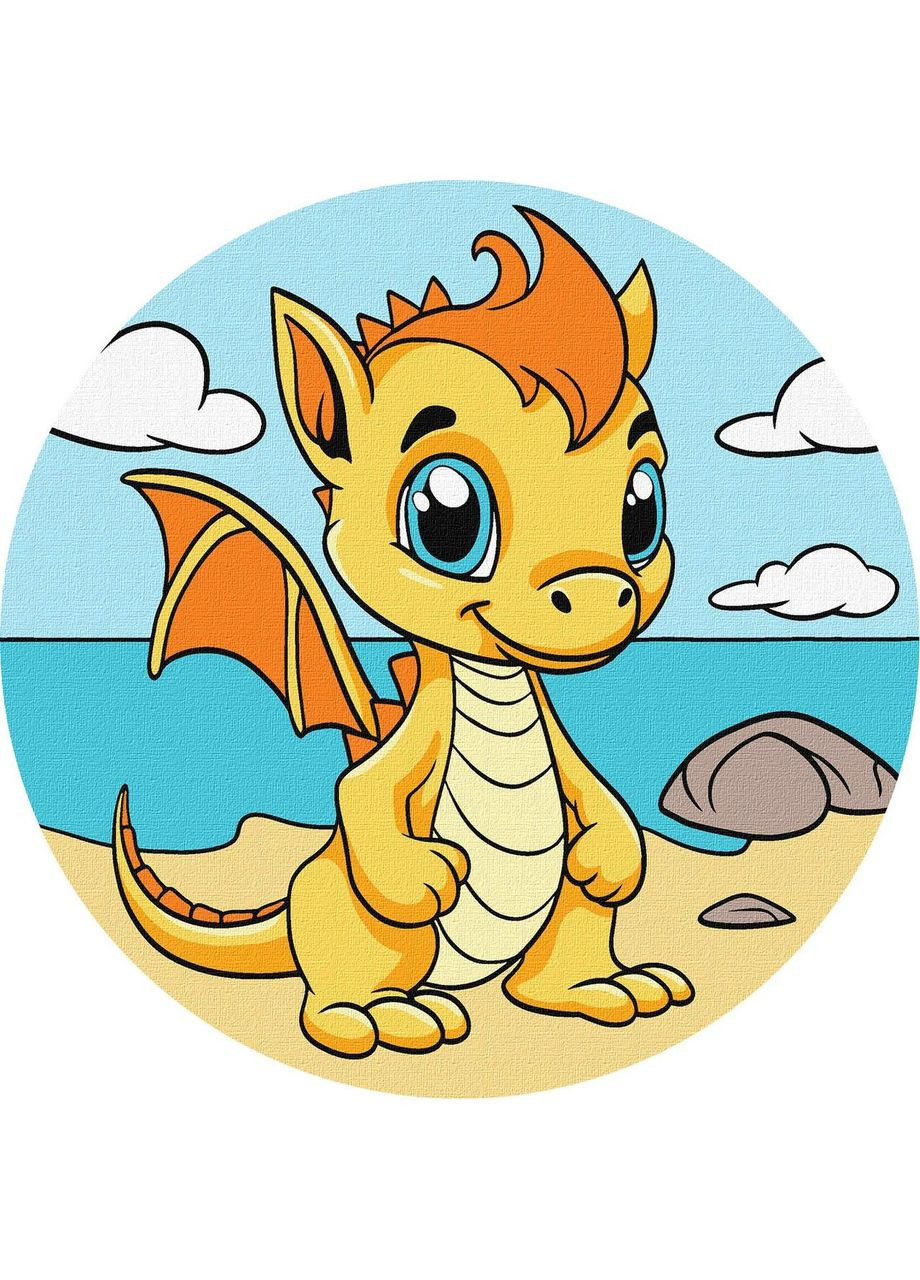 Картина по номерам Очаровательный дракон Идейка KHO-R1046 IDEYKA (354828102)