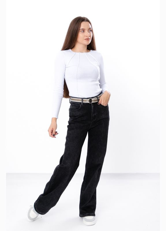 Черная зимняя джинсы женские (зима) (p-15708) Носи своє