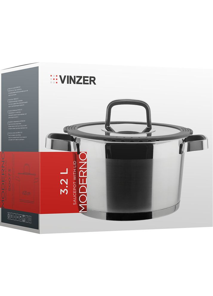 Каструля Moderno Graphite Collection 3.2 л (50073) Vinzer (330224344)