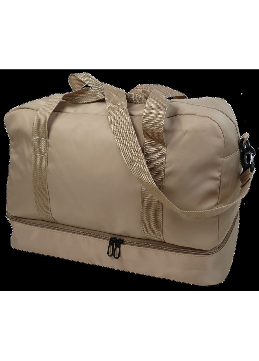 Дорожня сумка з відділом для взуття 40L бежева Wallaby (360894171)