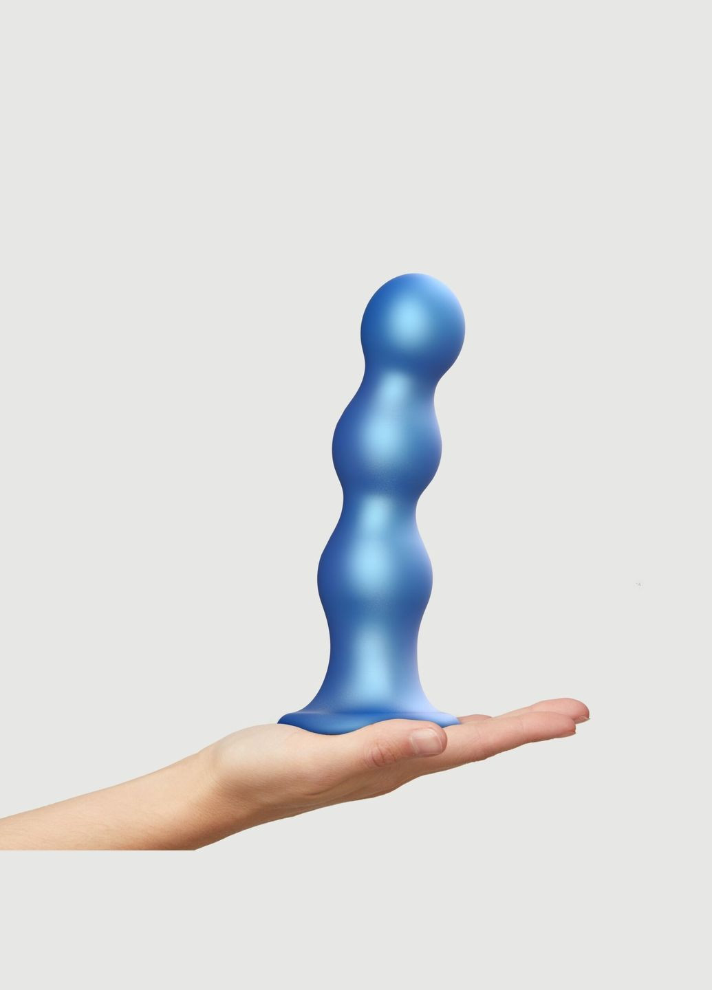 Насадка для страпона Dildo Plug Balls Blue Metallic XXL Strap-On-Me (296627244)