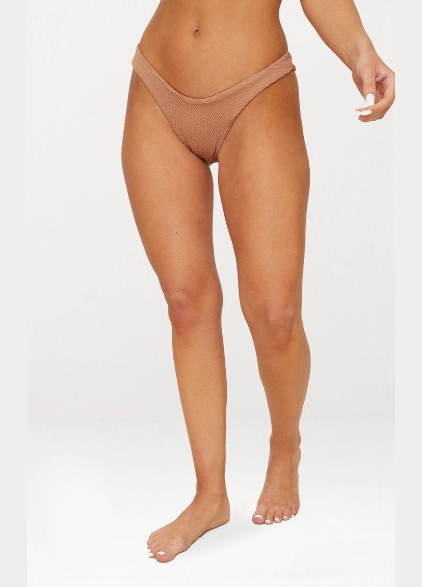 Коричневые купальные трусики PrettyLittleThing