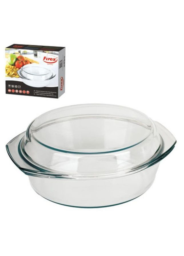 Термостекло кастрюля с крышкой 3.0л (круглая) Home (301987302)