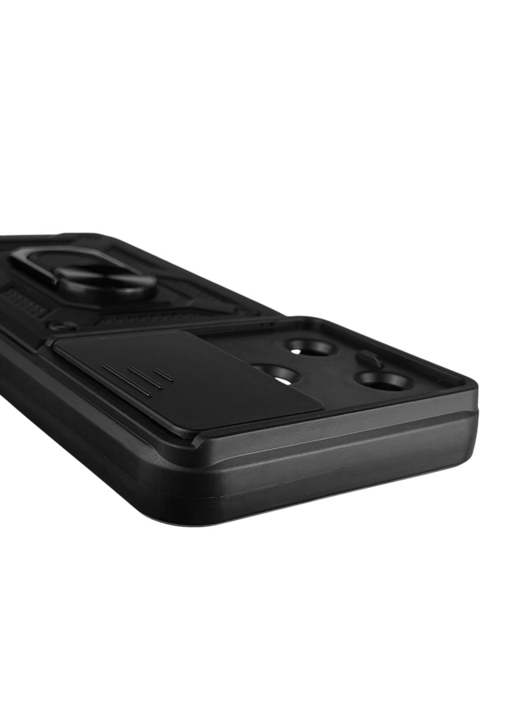 Чехол для Spark 10 (KI5q) бронированный с кольцом-держаталем со шторкой на техно спарк 10 черный rg1 Tecno (366231160)