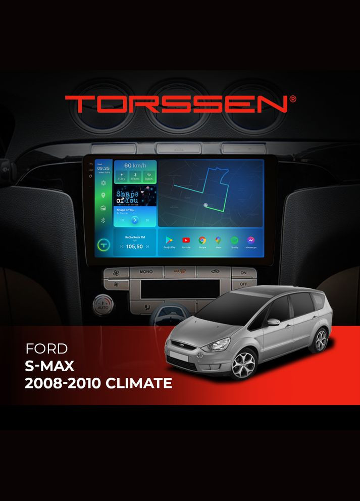 Штатная магнитола 2K Ford Smax 08-10 F98256 4G Carplay DSP Torssen (307089927)