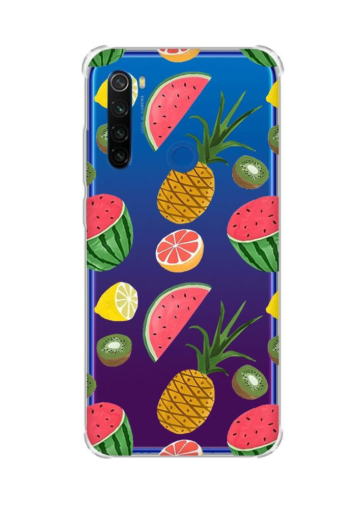 Чехол с утолщёнными углами для Xiaomi Redmi Note 8T:: Фруктовый микс (принт 347) Creative (360691043)
