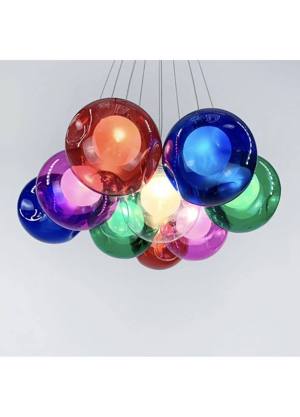 Яркий светильник Восса Multicolor на 9 цветных плафонов LineF (401289501)
