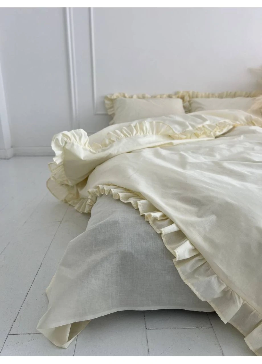 Наволочка с рюшей 50х70 на молнии Бязь Gold Luxe No Brand (401912435)