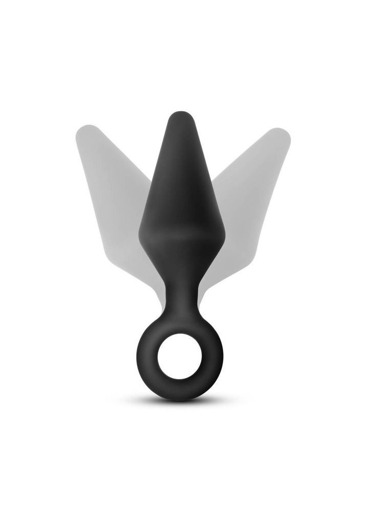 Анальный плаг с кольцом-стоппером Anal Adventures Platinum Silicone черный, 11.4 х 3.1 см No Brand (294181766)