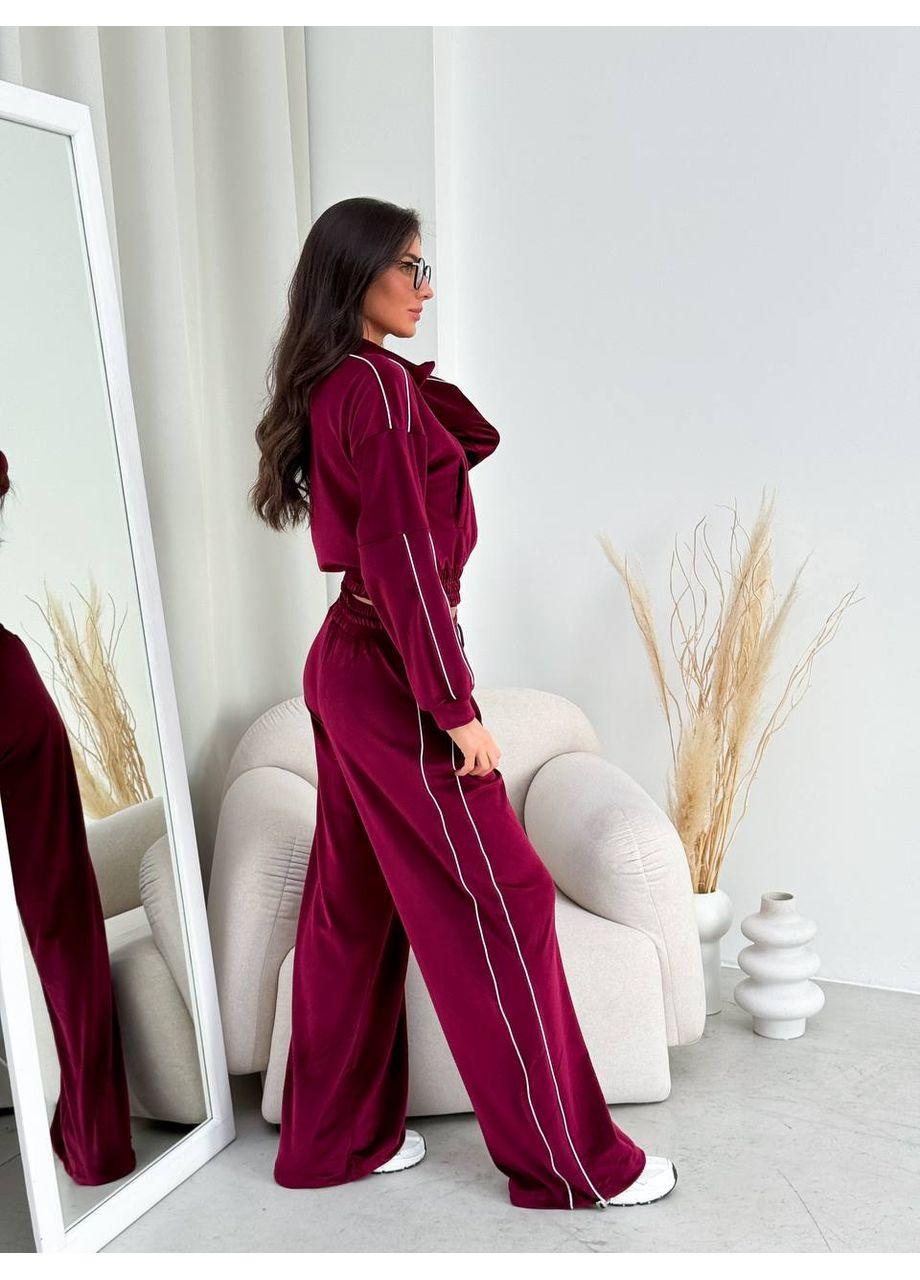 Стильный женский велюровый костюм с двойной змейкой Україна (355889572)