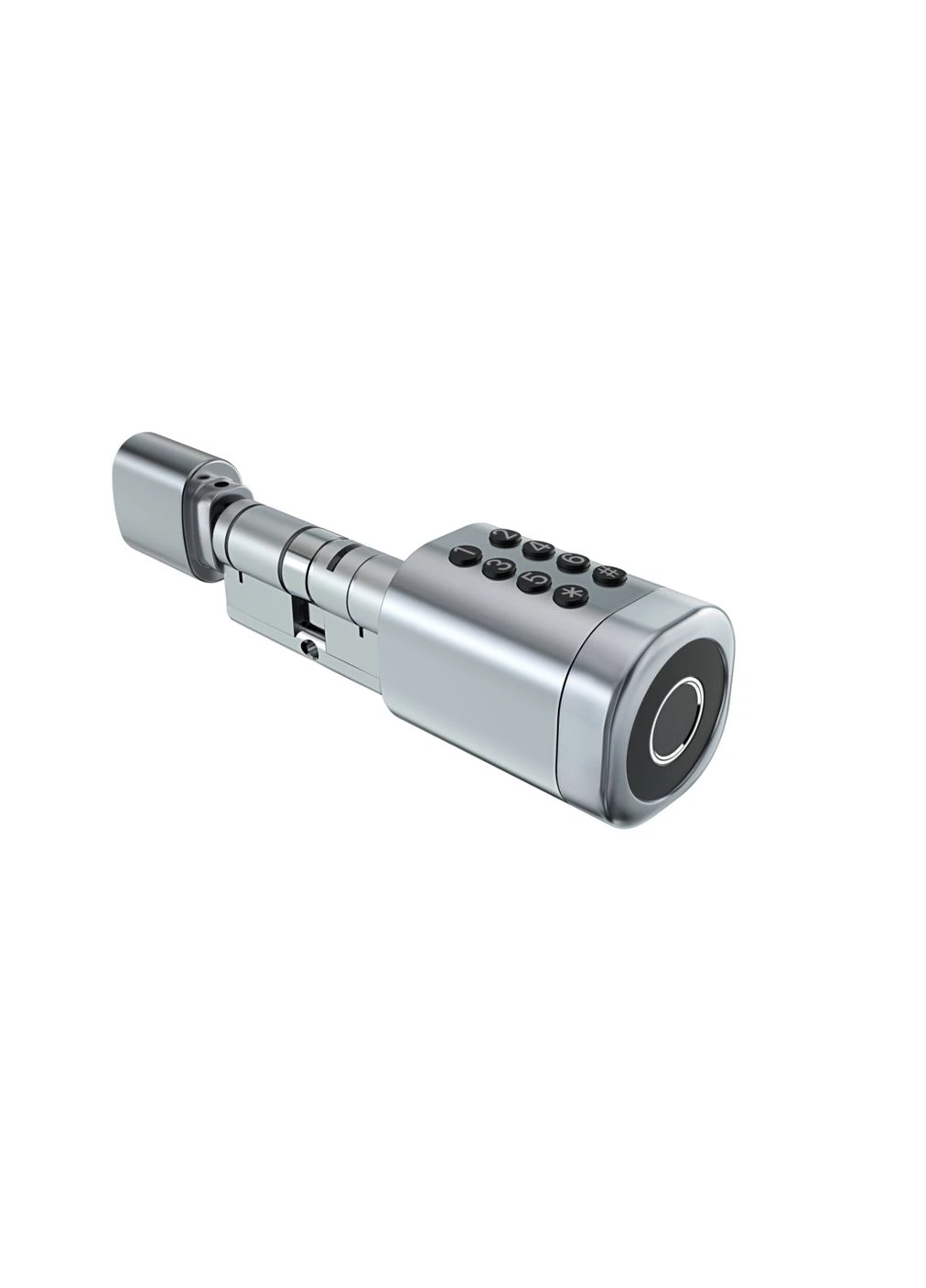 Розумний дверний біометричний замок (циліндр) SL-7774BF silver (35-90 мм) SEVEN Lock (315343975)