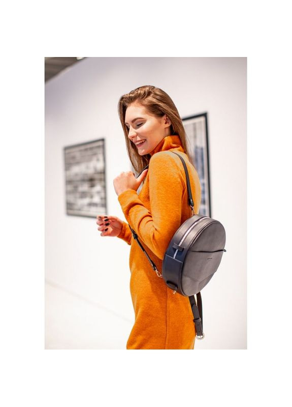 Сумка рюкзак женский кожаный Maxi темно-синяя BlankNote (301871562)