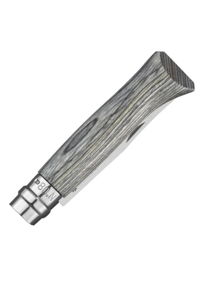 Ніж складний №8 Laminated (довжина: 190мм, лезо: 85мм), сірий, з замком Viroblock, лезом Sandvik 12C27, товщина 1,5мм Opinel (395602697)