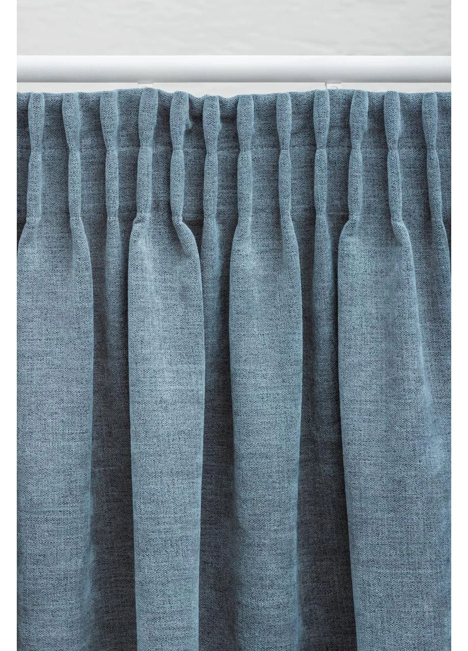 Шторы из матового шенила 2шт 3,5м х от 2,5м до 3м HYGG (370367174)