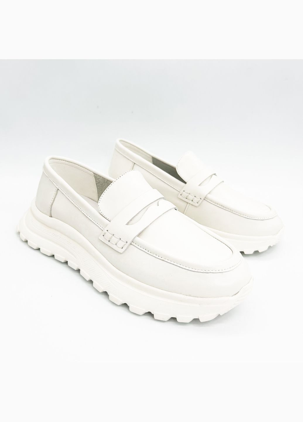 Белые мокасины (р) кожа 0-1-1-am-80621-1-3 Baderus