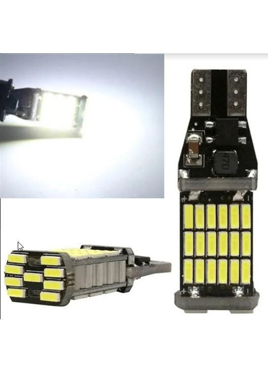Світлодіодна лампа LED T15 / W16W 4014 45 SMD CANBUS білий No Brand (316091064)