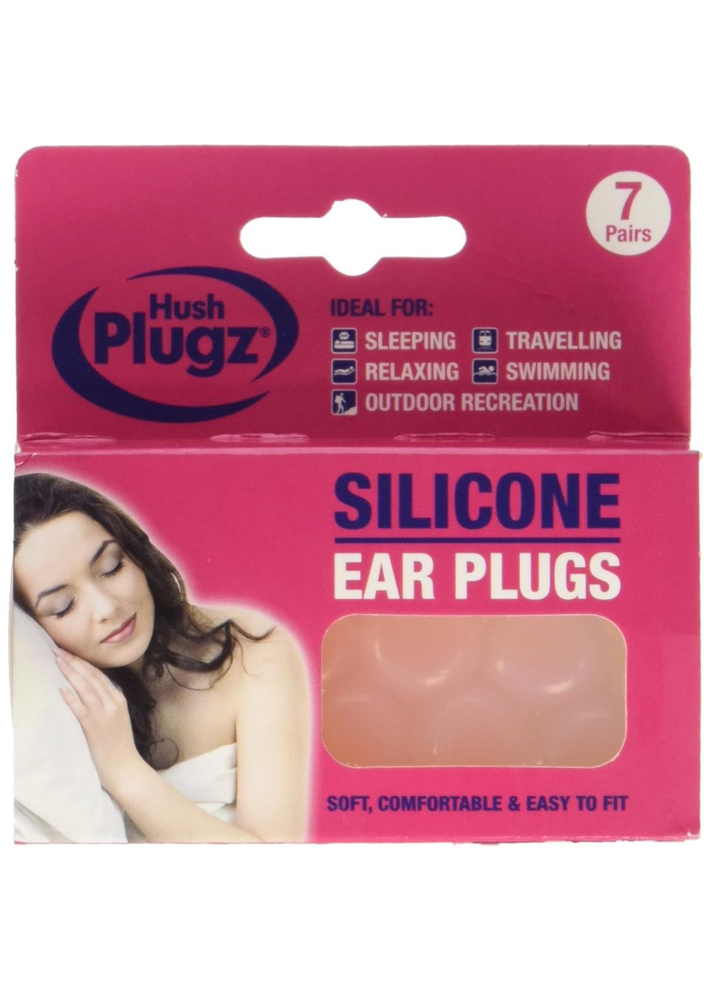 Силіконові беруші Hush Plugz Pink 1 пара + футляр (956-02) Robinson Healthcare (369550164)