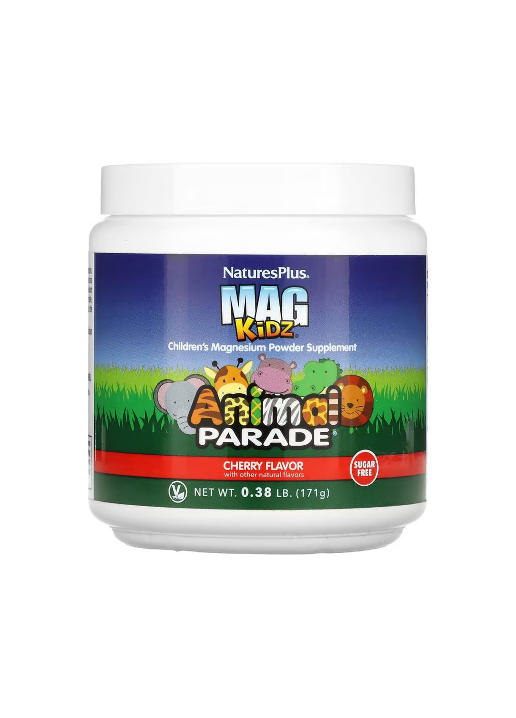 Порошок магнію для дітей MagKidz 171г без цукру веганський без глютену Nature's Plus (367957959)