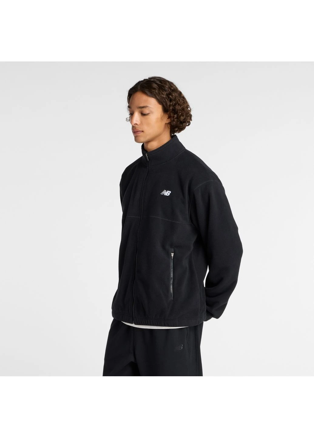 Чорна чоловіча чорна куртка polar fleece jacket 52 (xl) (mj53507bk) New Balance MJ53507