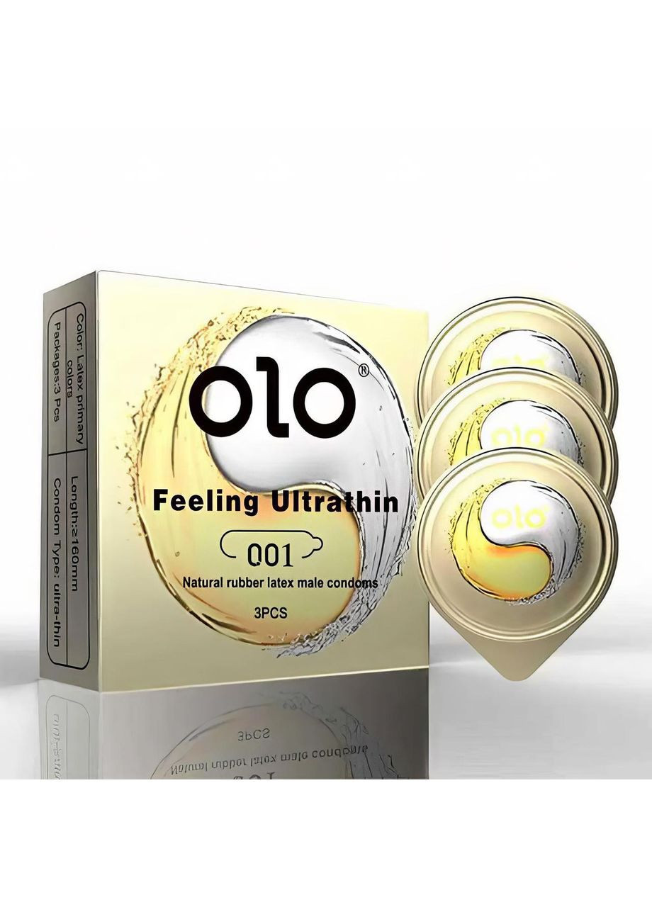 Гладкие презервативы ультратонкие Ice and Fire 0,01 мм Ваниль с двойной смазкой M 51-54 мм OLO (366665064)