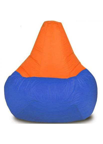 Кресло-мешок Груша средняя Синий с Оранжевым (подростковая) No Brand (315825543)