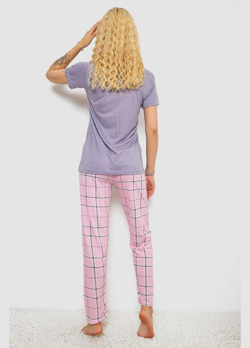Сиреневая всесезон пижама женская с принтом, Le'Maries