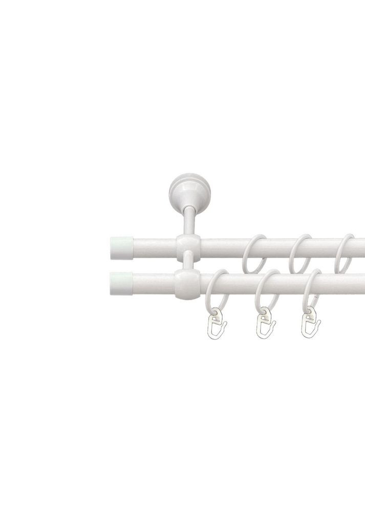 Карниз Заглушка металевий дворядний литий гладка труба Арктіс 16\16 мм 200 см (00-00019201) ORVIT (300689091)