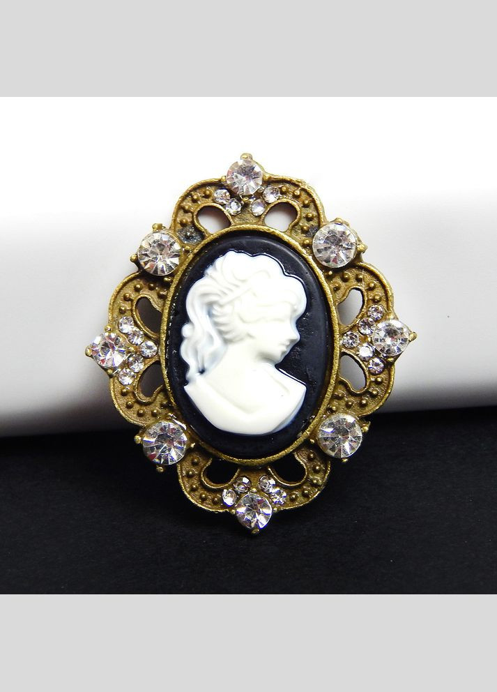 Клейовий декор Камея, стразова оправа-бронза, 31х27 мм No Brand (341730720)