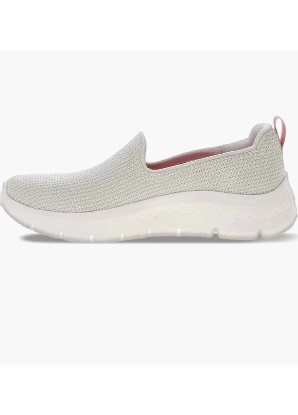 Бежевые кеды go walk flexflashing stars natural beige 124964-nat Skechers