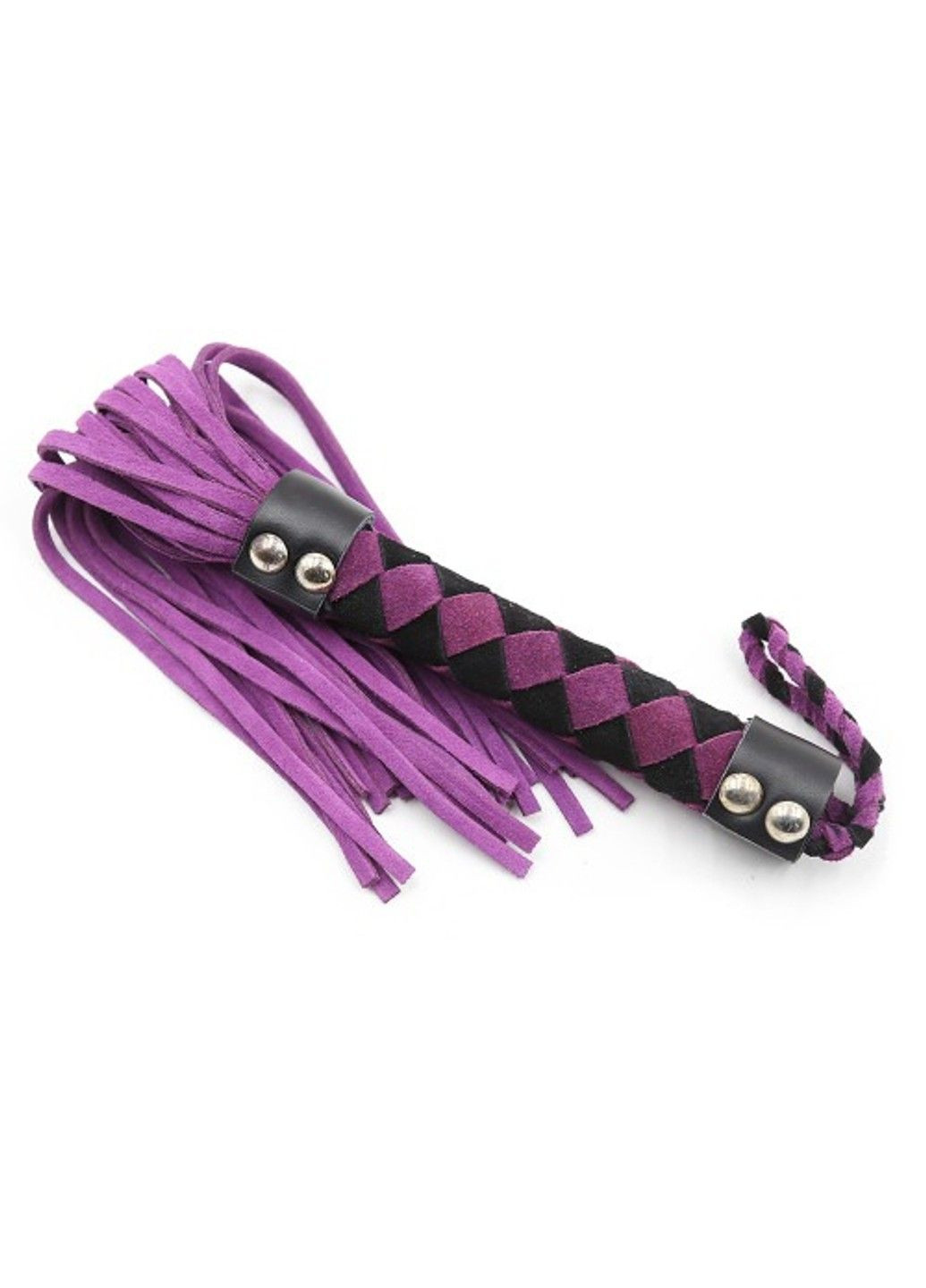 Флогер шкіра leather flogger Purple Black 38 cm DS Fetish (292011325)