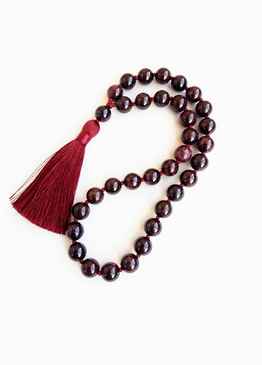 Чотки з Гранату 33 намистини d 10мм з вузлами No Brand (331293527)