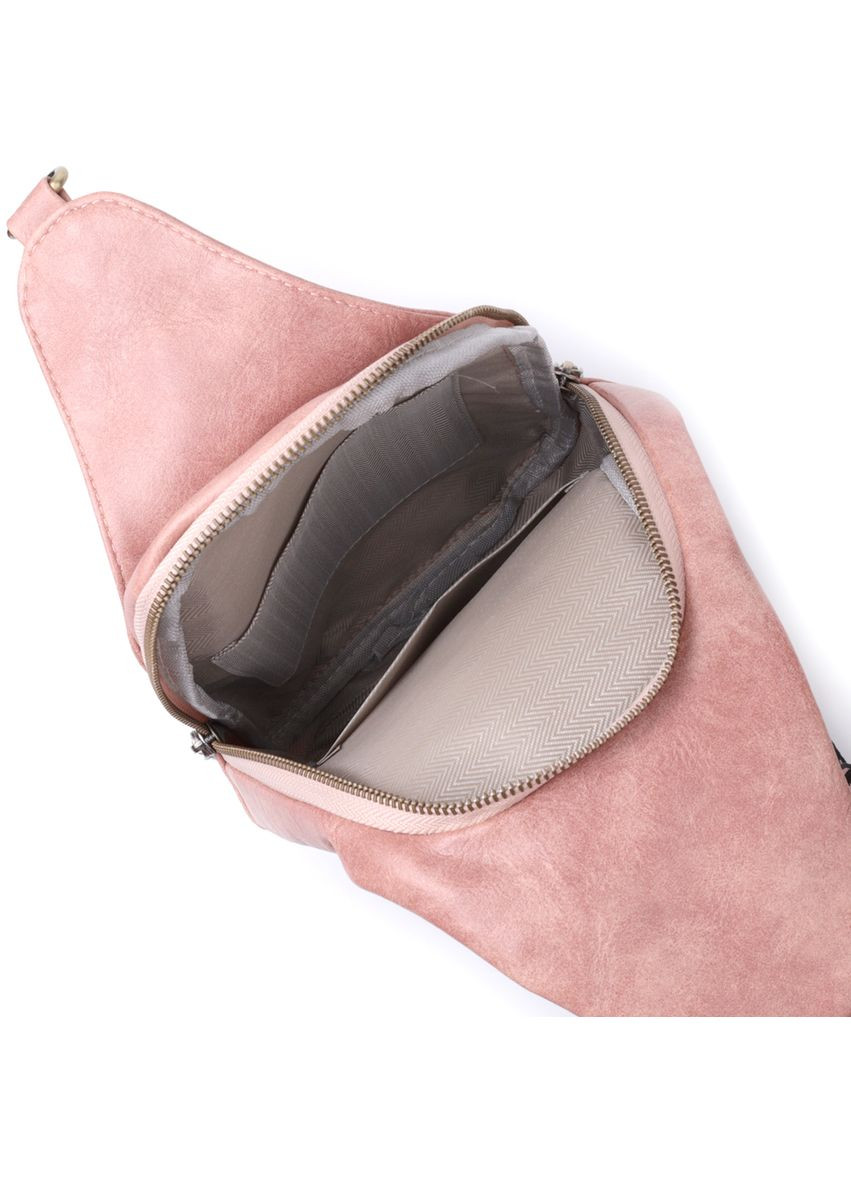 Женская сумка через плечо с текстильной лямкой из экокожи Vintage розовая (sku_22772) No Brand (329853518)