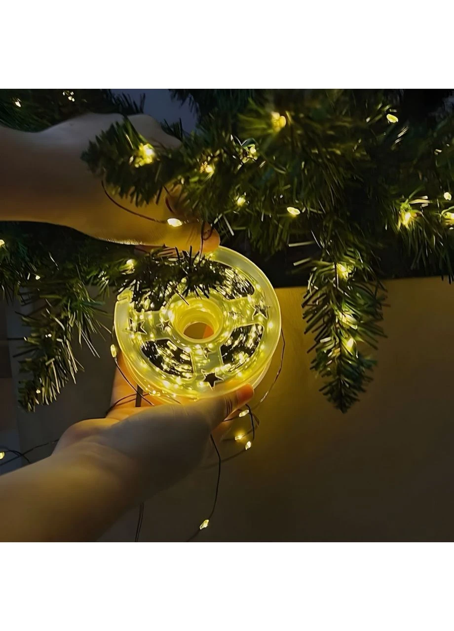 Вулична USB гірлянда "Роса" 0062/МК, 50м, 500 LED, зелений дріт, IP65, теплий білий No Brand 0062/МК (385391320)