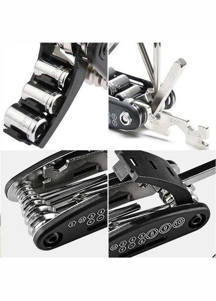 Мультитул многофункциональный велосипедный ключ 16 предметов Черный (ТР050544) Boer (334011988)