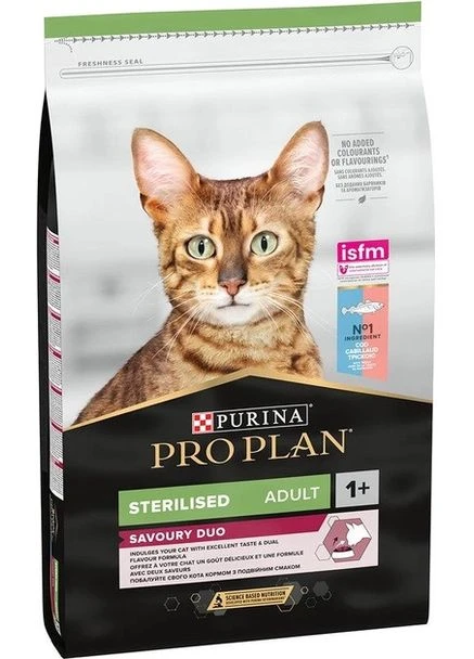 Сухий корм Sterilised для стерилізованих котів із тріскою та фореллю 10 кг Purina (298617923)