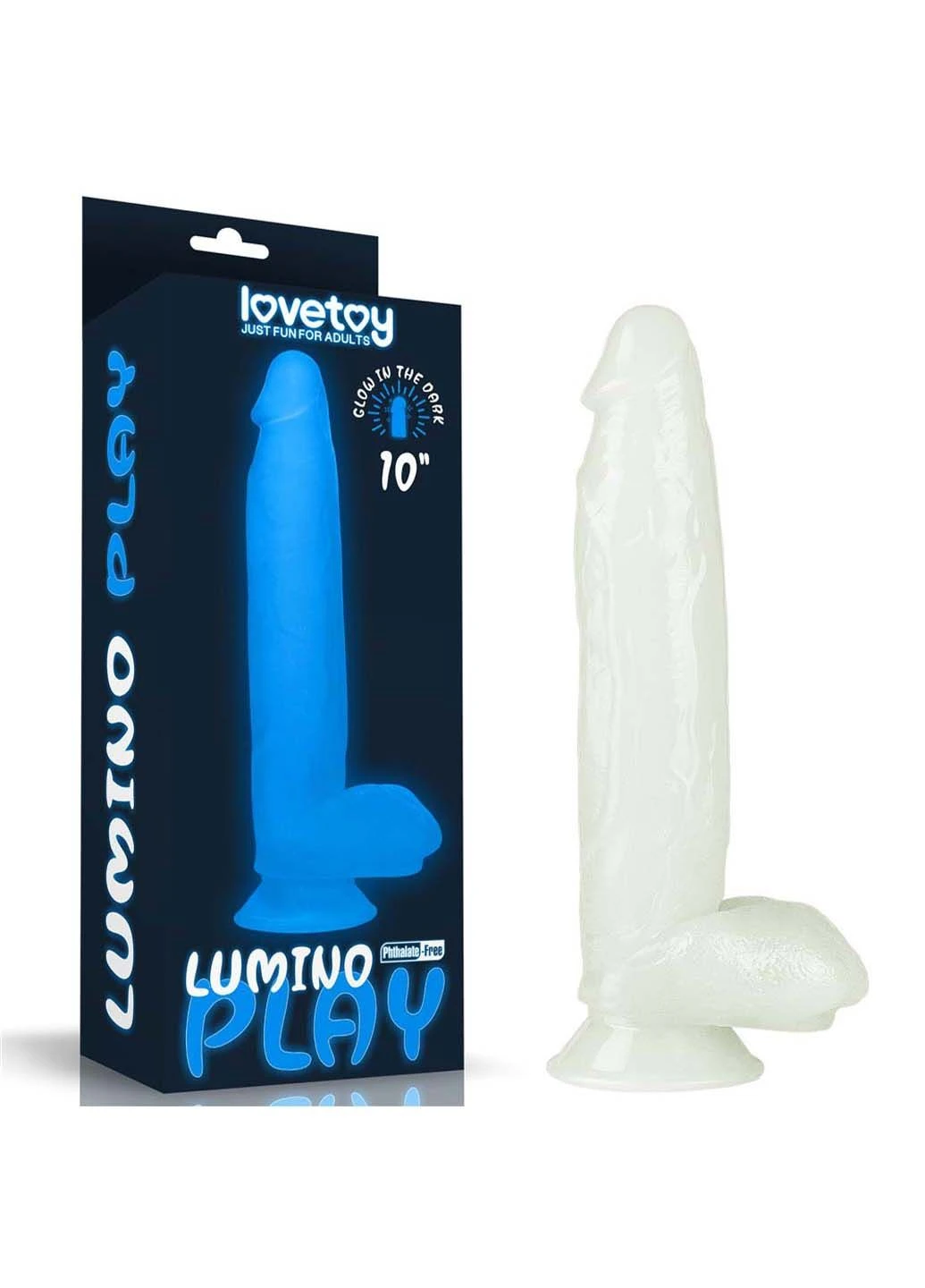 Светящийся фаллоимитатор на присоске Lumino Play Dildo 10.0 Lovetoy (305664759)