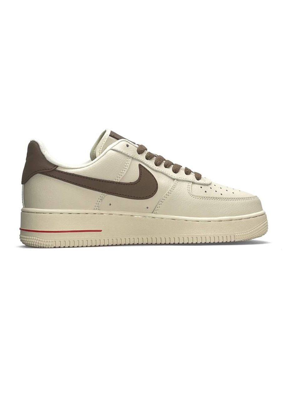 Світло-бежеві Осінні кросівки чоловічі nike No Brand Air Force 1 Low New Beige Brown