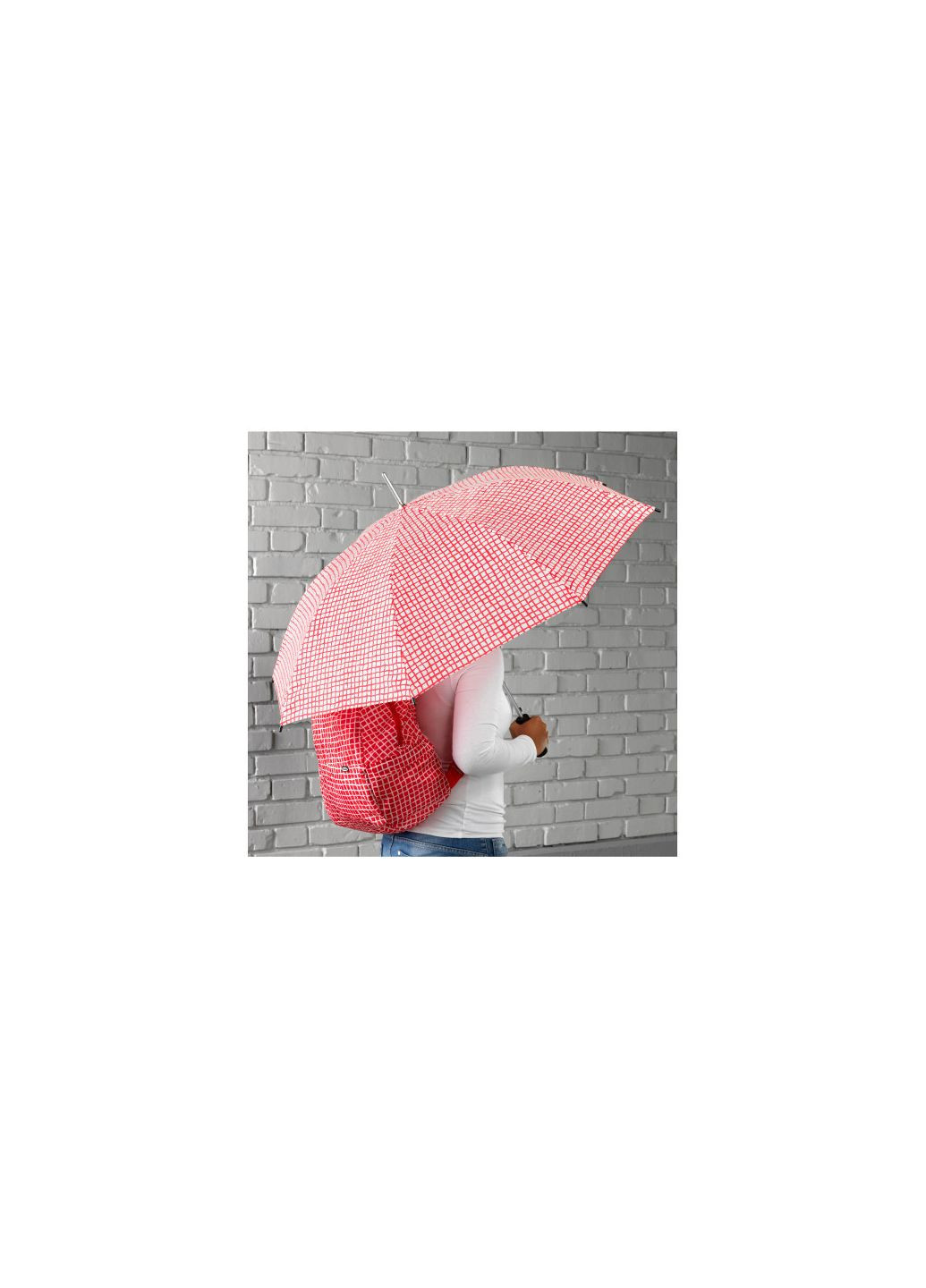 Зонтик красный/белый IKEA (277964973)