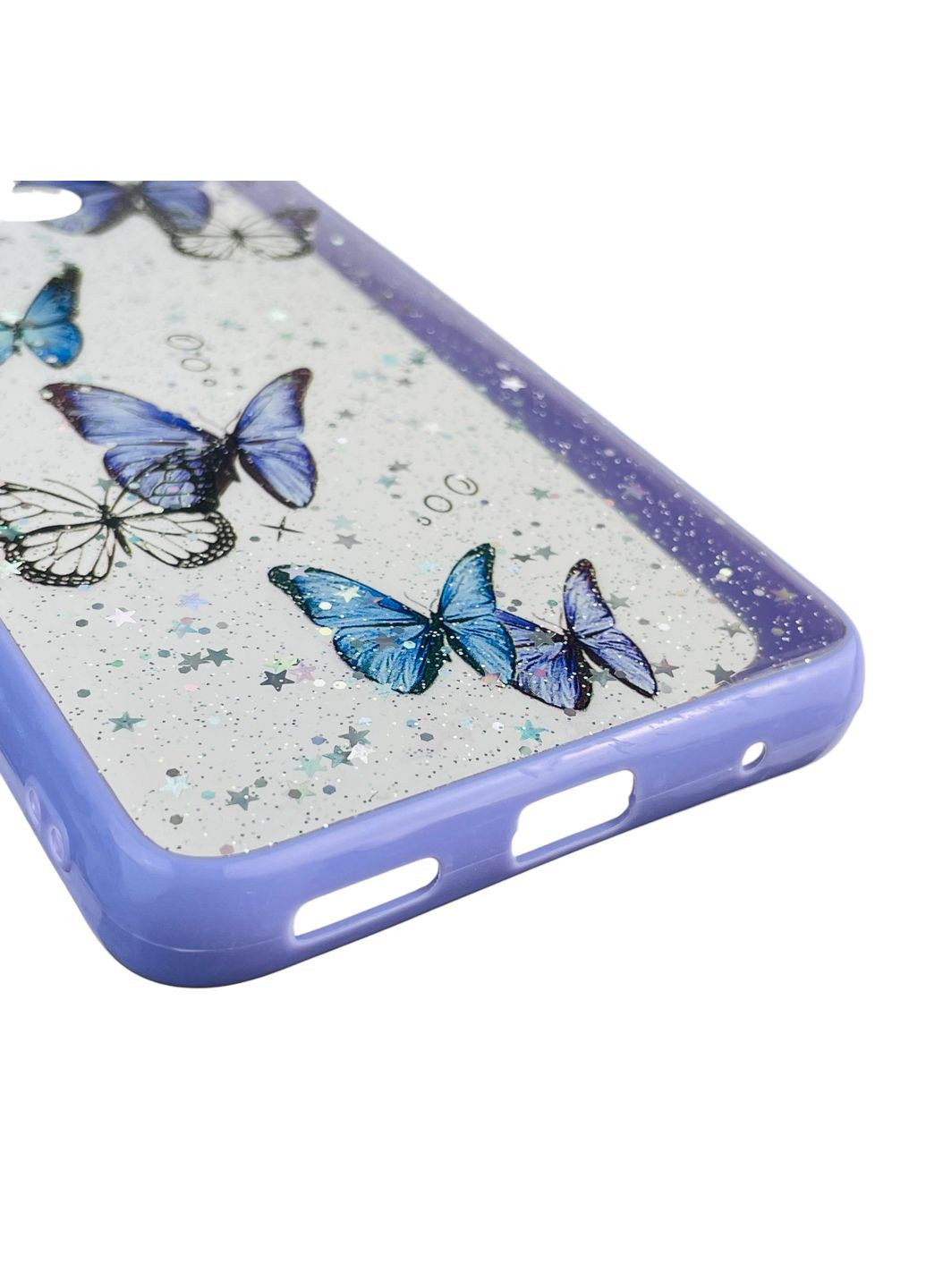 Чохол для G40 з блискітками з метеликами на моторола г40 бузковий Motorola (366388927)
